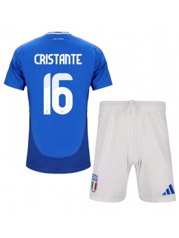 Italien Bryan Cristante #16 Replika Hemmakläder Barn EM 2024 Kortärmad (+ byxor)